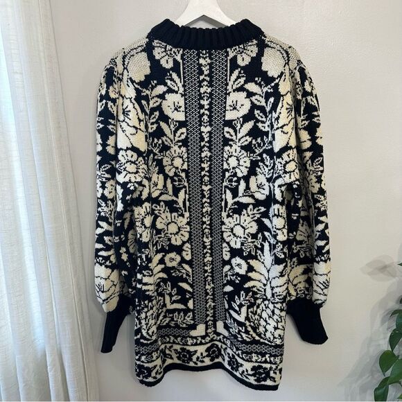 Farm Rio Black Pineapple Garden Knit Mini Dress - Picture 6 of 8